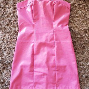 Pink Strapless Dress Regina George Mean Grisl